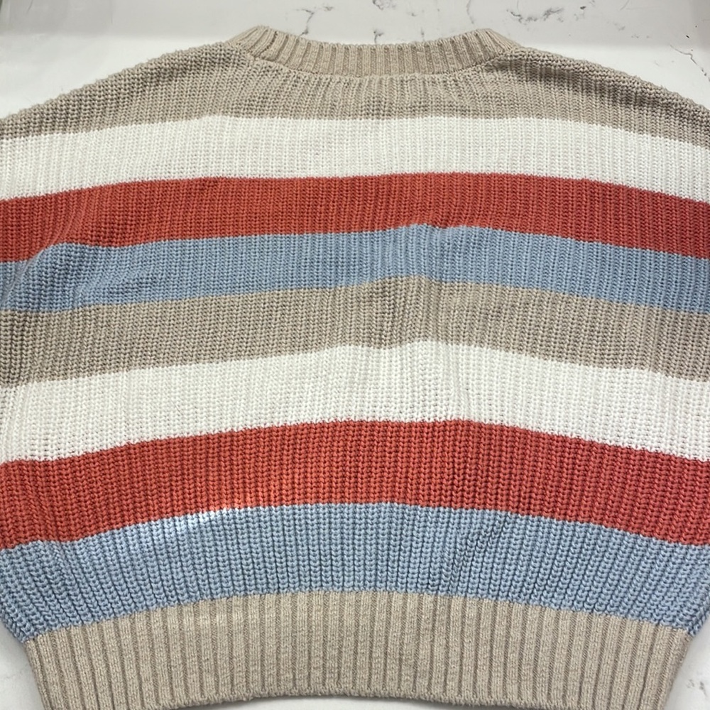 Hollister red, white, blue, and cream sweater. Size XS - Picture 2 of 4